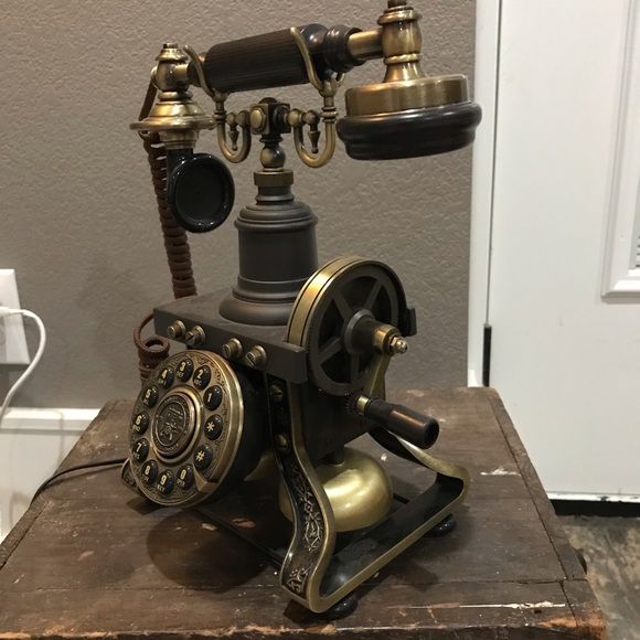 ANTIQUE  (REPLICA) DESK PHONE ELECTRIC W/ORIGINAL BOX & MANUAL (Christmas gift) - Picture 5 of 13